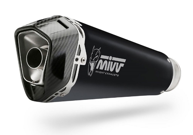 Afbeeldingen van MIVV systeem met Delta Race Black RVS Kawasaki Ninja 650 / Z650 '17-22 (1 lambda)
