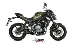 Afbeeldingen van MIVV systeem met Delta Race Black RVS Kawasaki Ninja 650 / Z650 '17-22 (1 lambda)