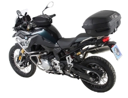 Afbeeldingen van Topdrager zwart Alurack Hepco&Becker voor op orig. RVS rek BMW F750GS '18-23