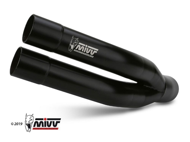 Afbeeldingen van MIVV Double Gun Black demper Kawasaki Z900 '17- / A2 70KW