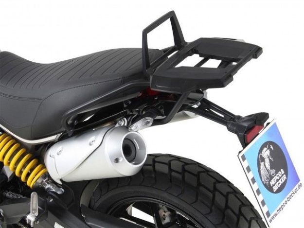 Afbeeldingen van Topdrager zwart Alurack Hepco&Becker Ducati Scrambler 1100 / Special / Sport '18-