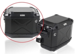 Afbeeldingen van Hepco&Becker Xplorer zijkoffer black 40 liter links voor Cutout kofferset