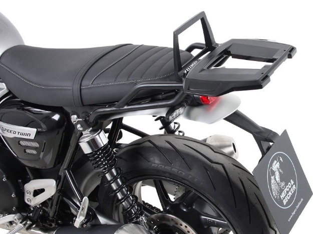 Afbeeldingen van Topdrager zwart Alurack Hepco&Becker Triumph Speed Twin '19-21