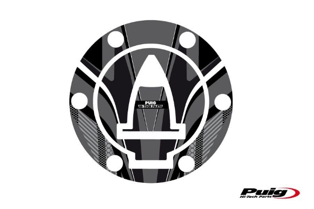 Afbeeldingen van Tankdopcover Radikal Puig voor diverse Ducati Multistrada modellen-Grijs