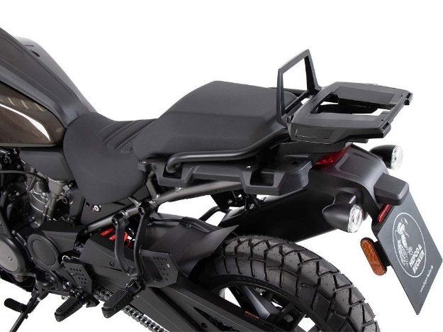 Afbeeldingen van Topdrager Alurack zwart Hepco&Becker Harley Davidson Pan America '20-
