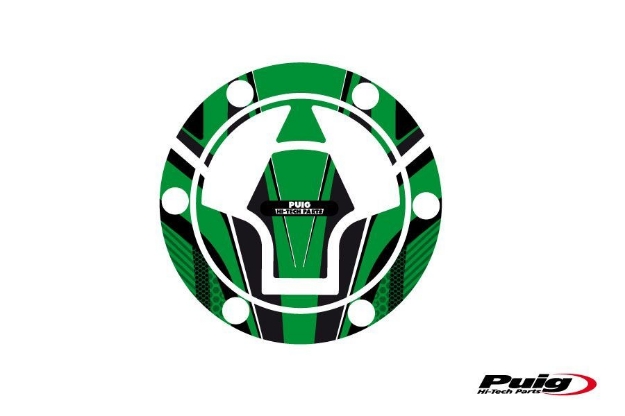Afbeeldingen van Tankdopcover Radikal Puig voor Kawasaki Ninja 250SL '15-/ Z250SL '15-/ Z300 '15-'16-Groen