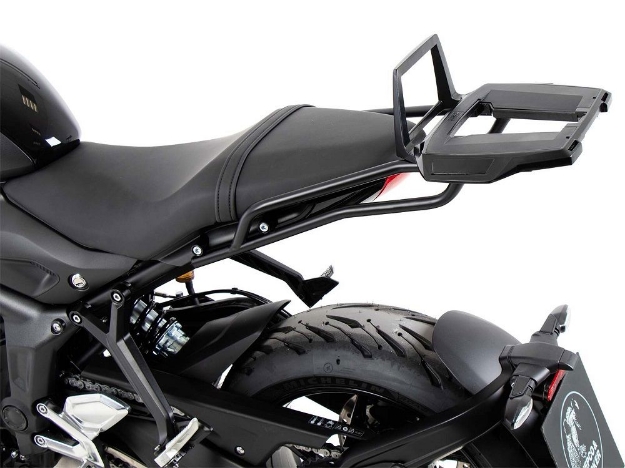 Afbeeldingen van Topdrager zwart Alurack Hepco&Becker Triumph Trident 660 '21-24