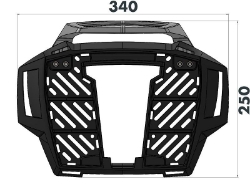 Afbeeldingen van Topdrager zwart Alurack Hepco&Becker Honda CB650R '21-