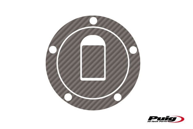 Afbeeldingen van Tankdopcover X-TREME Puig carbon look voor Kawasaki modellen '00-'05