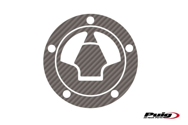 Afbeeldingen van Tankdopcover X-TREME Puig carbon look voor Kawasaki modellen '06-