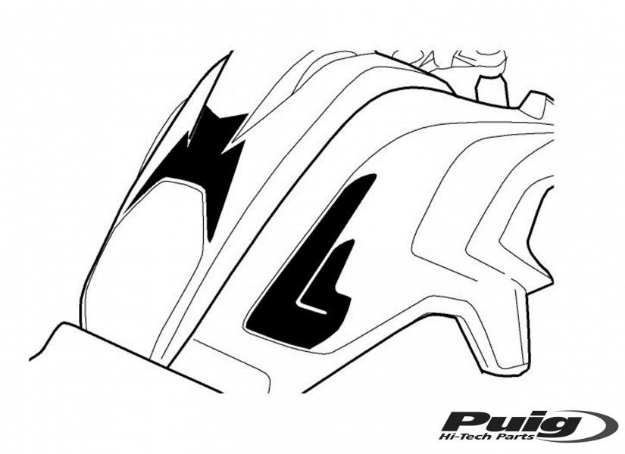 Afbeeldingen van Tankprotectieset 3-delig Puig BMW R1200GS LC '13-
