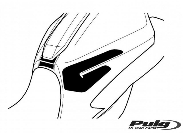 Afbeeldingen van Tankprotectieset 3-delig Puig Yamaha MT-07 '14-