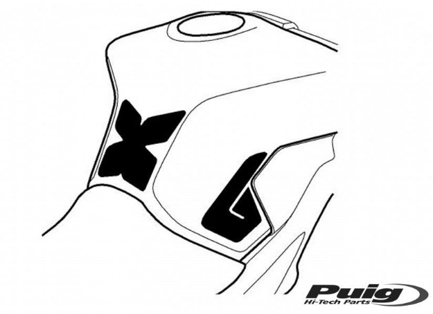 Afbeeldingen van Tankprotectieset 3-delig Puig Yamaha MT-09 '13-