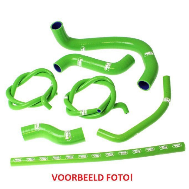 Afbeeldingen van Koelslangenset groen SAMCO Kawasaki Z1000 2003-2006 7-delig