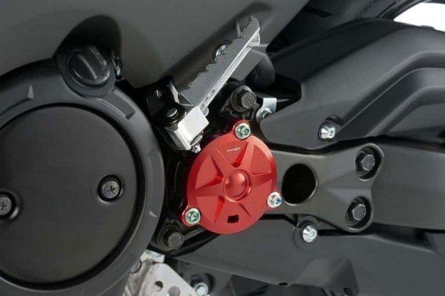 Afbeeldingen van Tandwielcover aluminium Puig Yamaha T-Max 530/560 rood