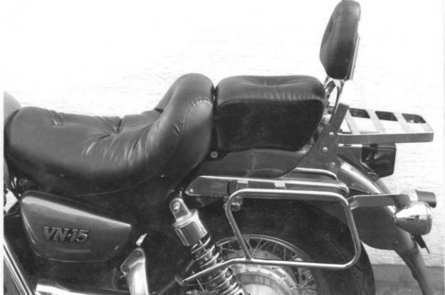 Afbeeldingen van Sissybar met rekje Hepco&Becker chroom Kawasaki VN1500/SE