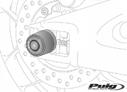 Afbeeldingen van Achterasprotector Puig diverse Ducati modellen