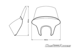 Afbeeldingen van Stuurkuipje short screen model SML Batwing Honda CMX 500 Rebel '20- Custom Access