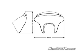 Afbeeldingen van Stuurkuipje long screen model SML Batwing Honda CMX 500 Rebel '20- Custom Access