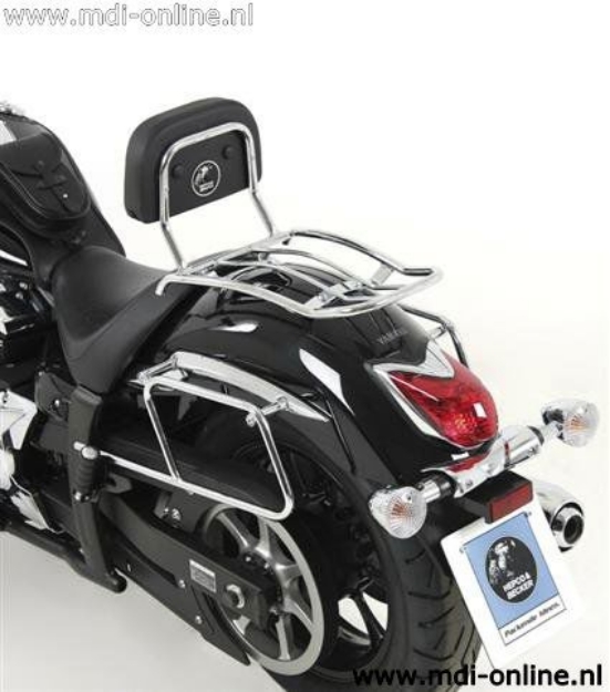 Afbeeldingen van Solorack met rugsteun Hepco&Becker chroom Yamaha XVS950 2009-