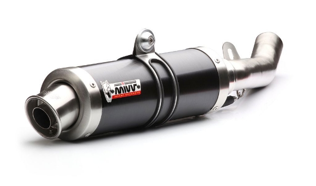 Afbeeldingen van MIVV compleet systeem met steel black GP demper KTM 390 Duke '13-