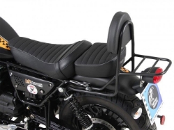Afbeeldingen van Sissybar met rekje zwart Hepco&Becker Moto Guzzi V9 Bobber '16-20 (lang zadel)