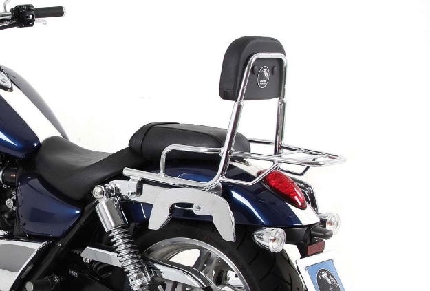 Afbeeldingen van Sissybar met rekje Hepco&Becker chroom Triumph THUNDERBIRD 1600/ 1700