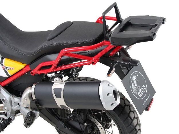 Afbeeldingen van Topdrager zwart Alurack Hepco&Becker Moto Guzzi V85TT ’19-23