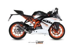 Afbeeldingen van MIVV compleet RVS systeem met GP steel black demper KTM RC390 '14-