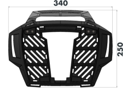 Afbeeldingen van Topdrager Alurack zwart voor orig. rek Hepco&Becker BMW F900R '20-24
