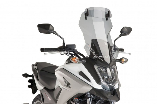 Afbeeldingen van Vervangingsruit touring met opzetruitje licht getint Puig Honda NC750X '16-20