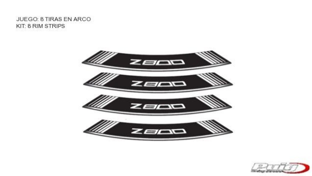 Afbeeldingen van Velglint Puig met logo Kawasaki Z800-Wit
