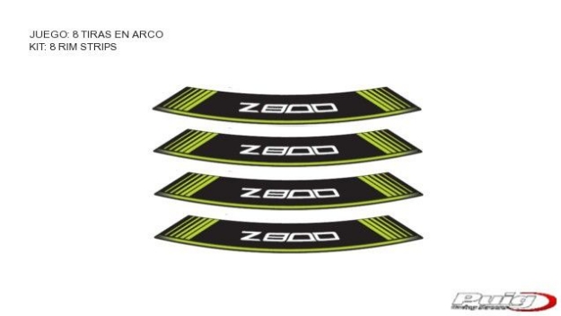 Afbeeldingen van Velglint Puig met logo Kawasaki Z800-Groen