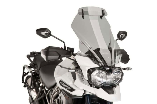 Afbeeldingen van Vervangingsruit touring Puig met opzetruitje licht getint Triumph Tiger 1200 Explorer XC/XR/XRX/XRT/XCX/XCA '16-