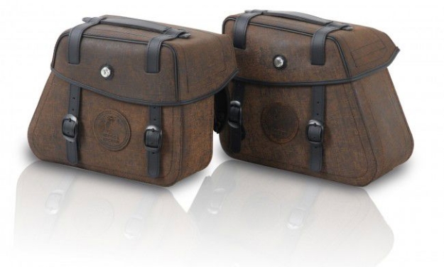 Afbeeldingen van Rugged Cutout bruin tassenset Hepco&Becker - 19 liter