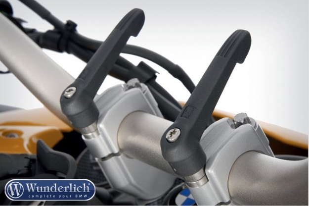 Afbeeldingen van Quick release clamp bolts without handlebar riser - only with handlebar riser - diverse BMW modellen black Wunderlich