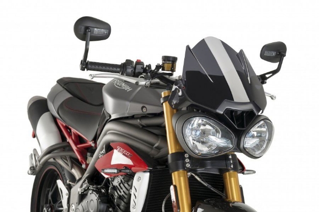 Afbeeldingen van Vervangingsruit naked bike Puig Triumph Speed Triple/R 1050 '16--donker getint