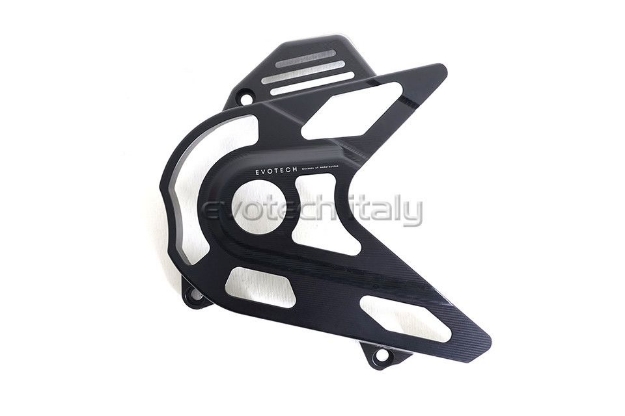 Afbeeldingen van Tandwielcover aluminium Evotech KTM 790/890 Duke / CF Moto 800MT-X zwart