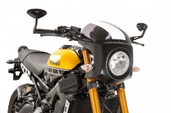 Afbeeldingen van Vervangingsruit retro fairing met ZWART kuipje Puig Yamaha XSR900 '16-