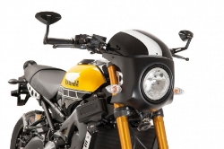 Afbeeldingen van Vervangingsruit retro fairing met ZWART kuipje Puig Yamaha XSR900 '16-