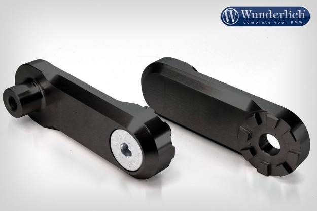 Afbeeldingen van Vario adapter EVO1 (pair) 23mm diverse BMW modellen - black Wunderlich