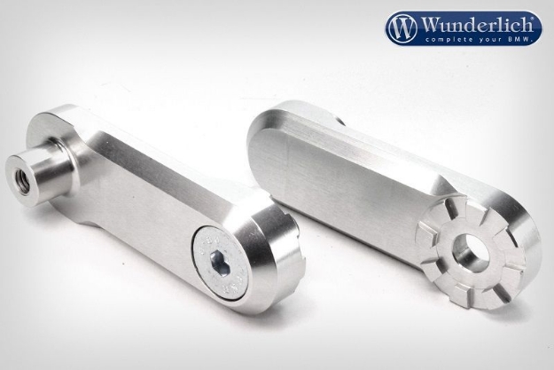 Afbeeldingen van Vario adapter EVO1 (pair) 30mm diverse BMW modellen - silver Wunderlich