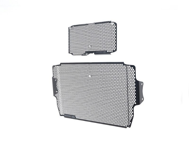 Afbeeldingen van Radiator/oliekoeler cover set zwart Evotech Performance Ducati Multistrada 1260S Grand Tour '20-
