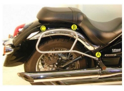 Afbeeldingen van Tassendragers standaard chroom Hepco&Becker Kawasaki VN900 CLASSIC/ CUSTOM 2006-