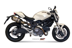 Afbeeldingen van MIVV Suono Steel Black RVS dempers Ducati Monster 696 '08-