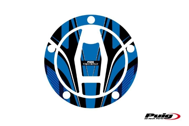 Afbeeldingen van Tankdopcover Radikal Puig voor diverse Kawasaki blauw
