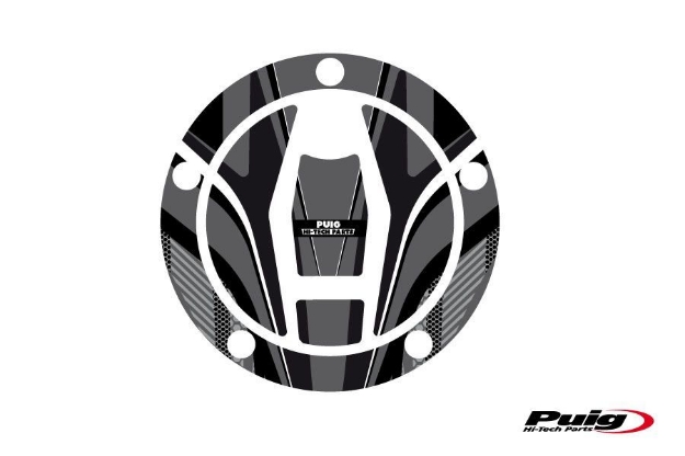 Afbeeldingen van Tankdopcover Radikal Puig voor diverse Kawasaki grijs