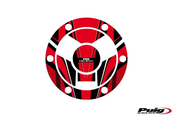 Afbeeldingen van Tankdopcover Radikal Puig voor Triumph Speed Triple/R// Tiger Explorer '16-'17-Rood