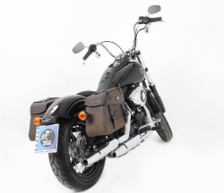 Afbeeldingen van Tassendragers Cutout zwart Hepco&Becker Harley Davidson Street Bob