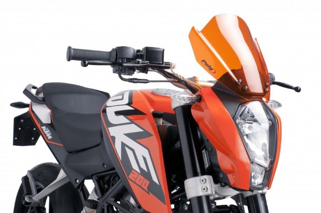 Afbeeldingen van Vervangingsruit Puig Jetstream KTM Duke 125 '11-/ 200 '12-'13/ 390 '13--oranje
